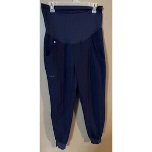 FIGS Zamora Maternity Jogger scrub pants navy blue S/P
